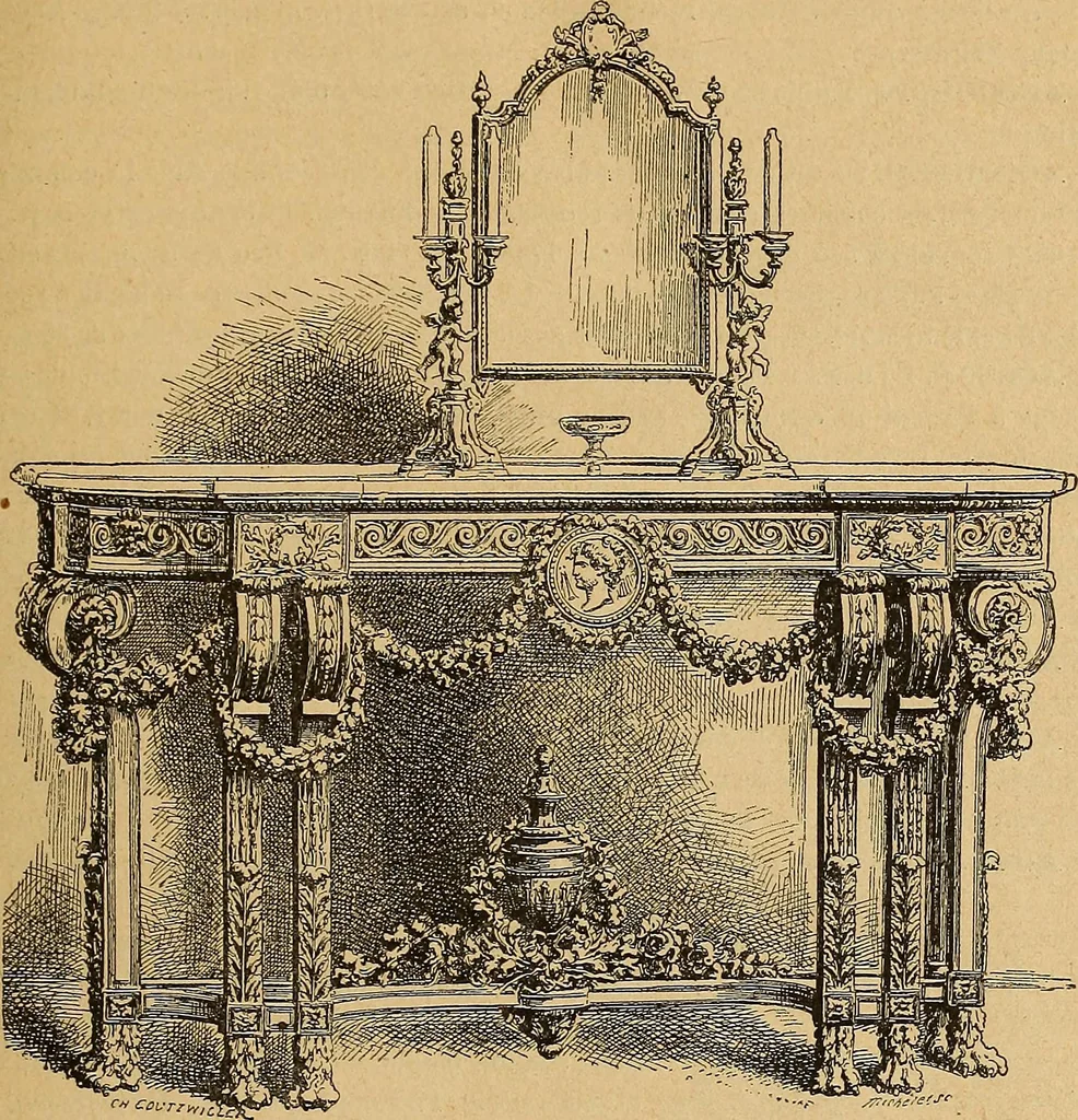 An illustration from Dictionnaire des arts décoratifs à l'usage des artisans, des artistes, des amateurs et des écoles, 1880, leaf 34