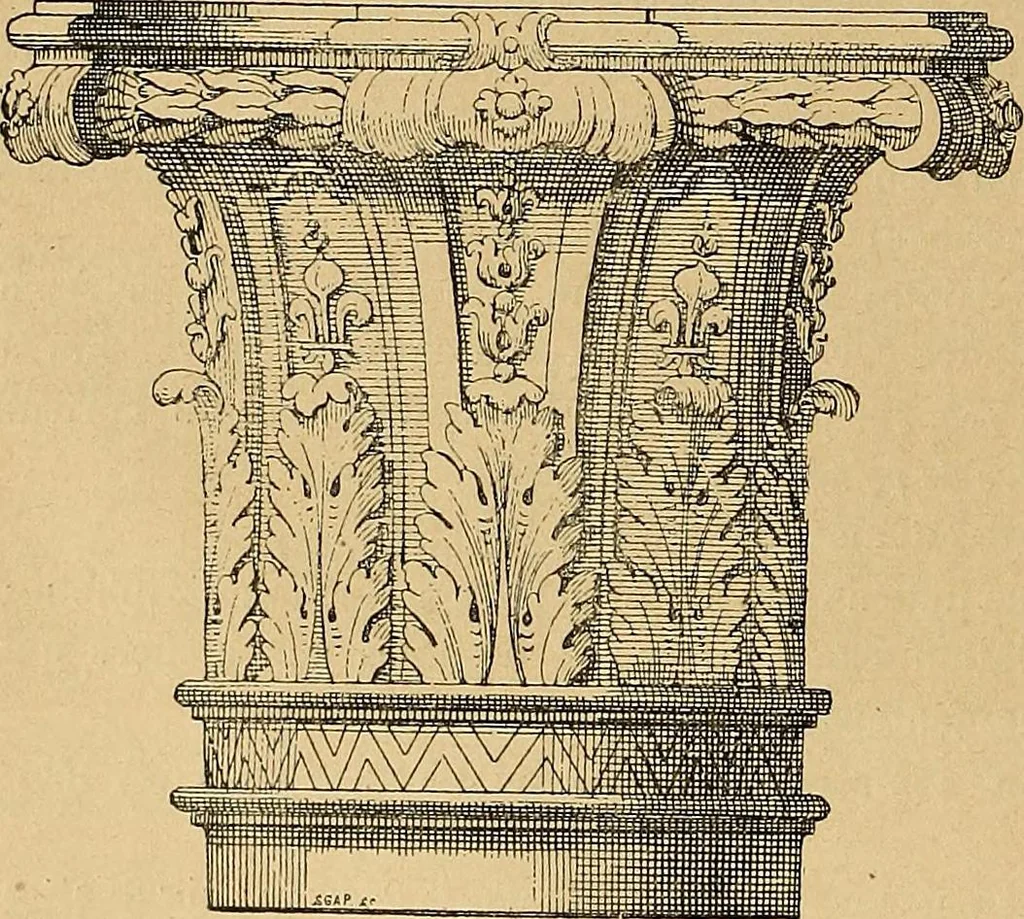 An illustration from Dictionnaire des arts décoratifs à l'usage des artisans, des artistes, des amateurs et des écoles, 1880, leaf 463