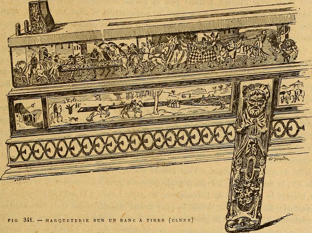 An illustration from Dictionnaire des arts décoratifs à l'usage des artisans, des artistes, des amateurs et des écoles, 1880, leaf 628