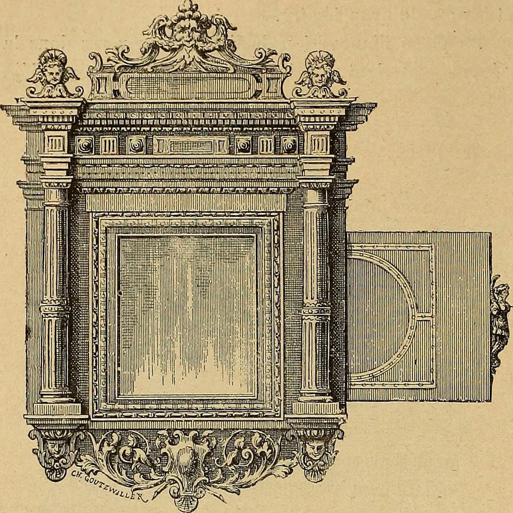 An illustration from Dictionnaire des arts décoratifs à l'usage des artisans, des artistes, des amateurs et des écoles, 1880, leaf 647