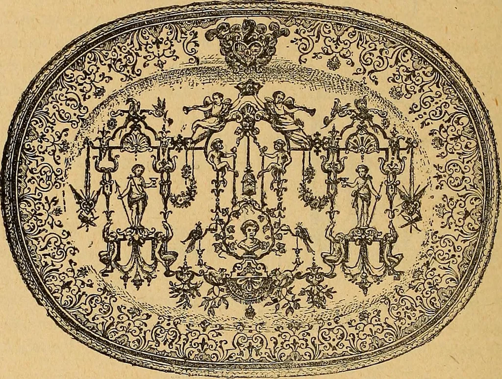 An illustration from Dictionnaire des arts décoratifs à l'usage des artisans, des artistes, des amateurs et des écoles, 1880, leaf 657