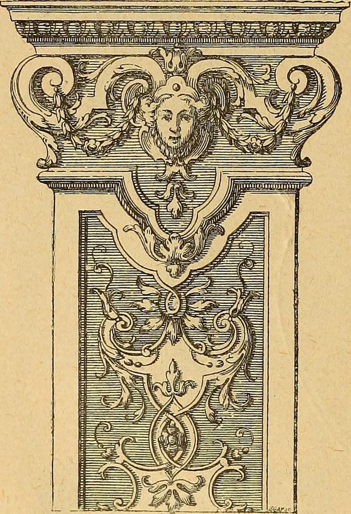 An illustration from Dictionnaire des arts décoratifs à l'usage des artisans, des artistes, des amateurs et des écoles, 1880, leaf 703
