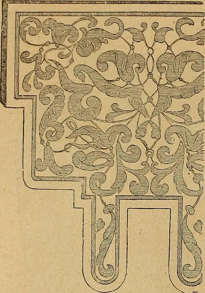 An illustration from Dictionnaire des arts décoratifs à l'usage des artisans, des artistes, des amateurs et des écoles, 1880, leaf 71