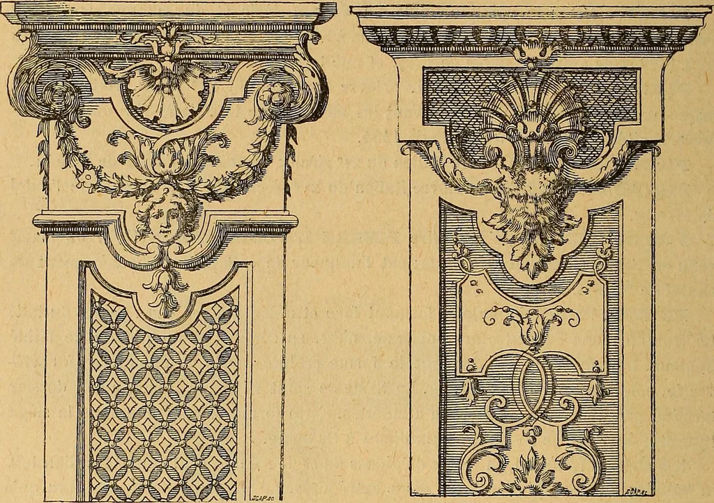 An illustration from Dictionnaire des arts décoratifs à l'usage des artisans, des artistes, des amateurs et des écoles, 1880, leaf 755