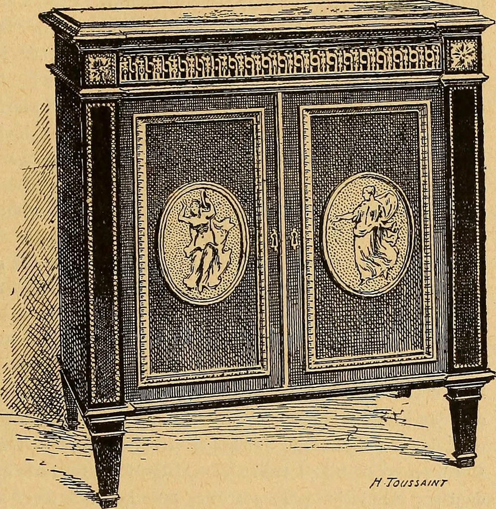 An illustration from Dictionnaire des arts décoratifs à l'usage des artisans, des artistes, des amateurs et des écoles, 1880, leaf 820