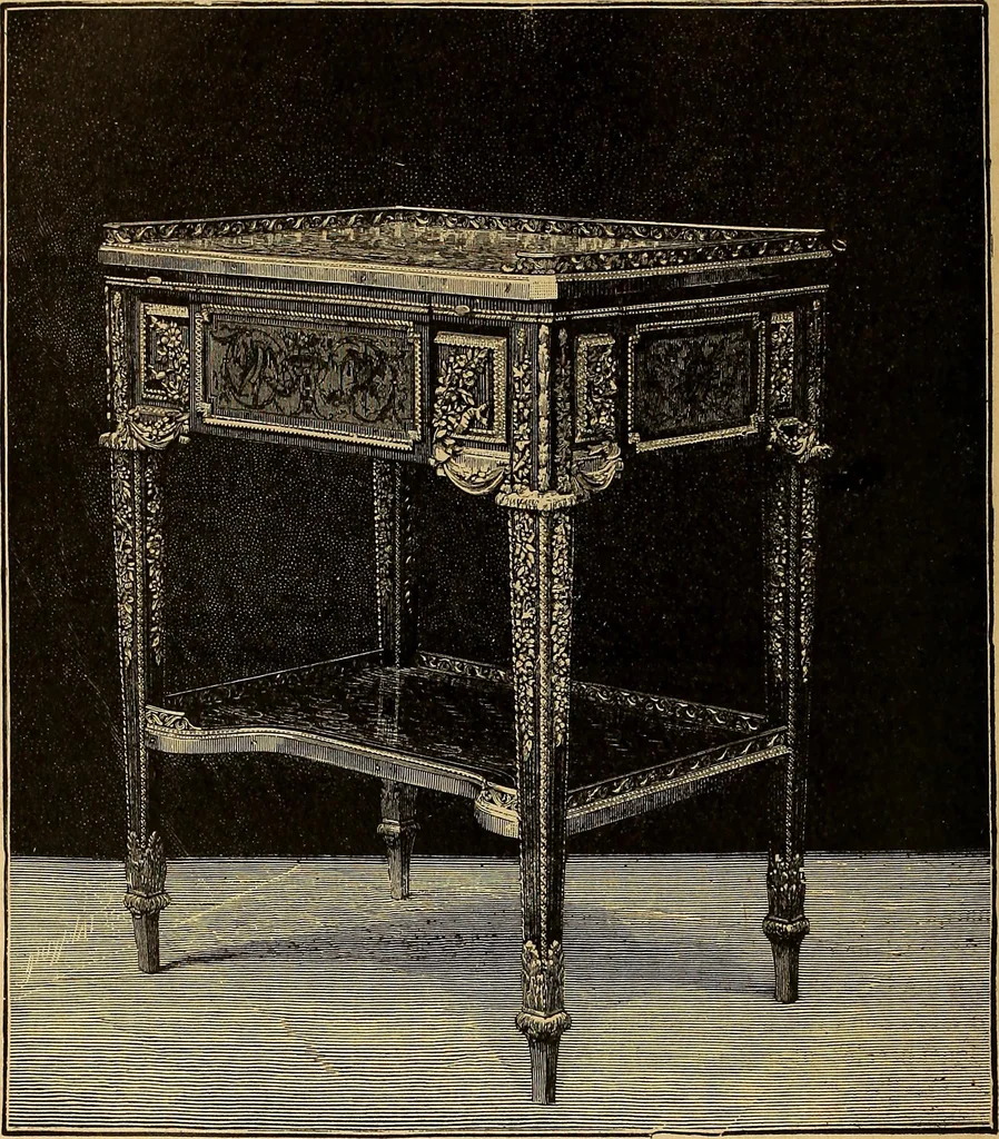 An illustration from Dictionnaire des arts décoratifs à l'usage des artisans, des artistes, des amateurs et des écoles, 1880, leaf 827