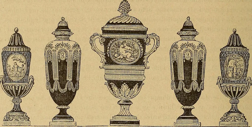 An illustration from Dictionnaire des arts décoratifs à l'usage des artisans, des artistes, des amateurs et des écoles, 1880, leaf 877
