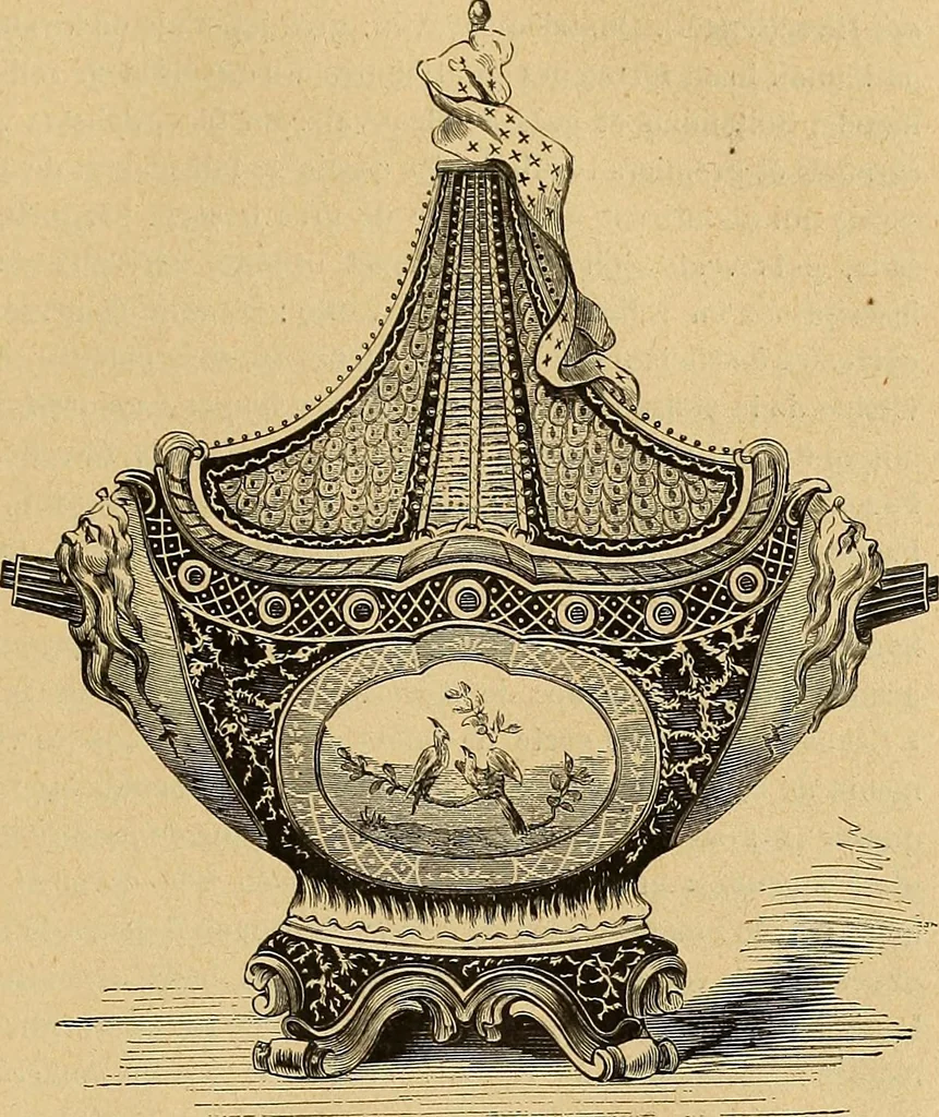An illustration from Dictionnaire des arts décoratifs à l'usage des artisans, des artistes, des amateurs et des écoles, 1880, leaf 884