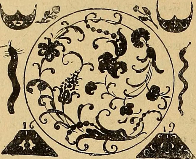 An illustration from Dictionnaire des arts décoratifs à l'usage des artisans, des artistes, des amateurs et des écoles, 1880, leaf 889