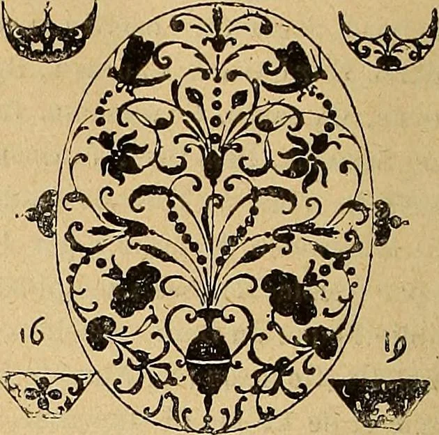 An illustration from Dictionnaire des arts décoratifs à l'usage des artisans, des artistes, des amateurs et des écoles, 1880, leaf 889