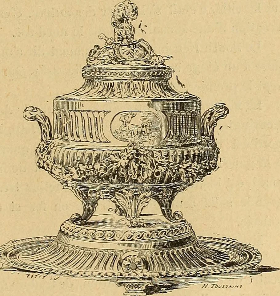 An illustration from Dictionnaire des arts décoratifs à l'usage des artisans, des artistes, des amateurs et des écoles, 1880, leaf 896