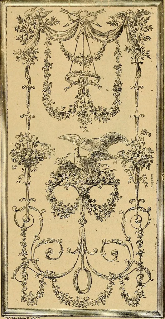 An illustration from Dictionnaire des arts décoratifs à l'usage des artisans, des artistes, des amateurs et des écoles, 1880, leaf 900