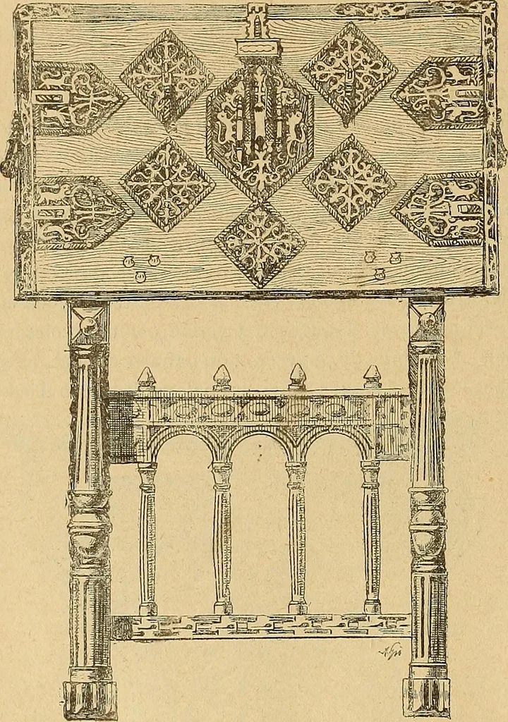 An illustration from Dictionnaire des arts décoratifs à l'usage des artisans, des artistes, des amateurs et des écoles, 1880, leaf 973