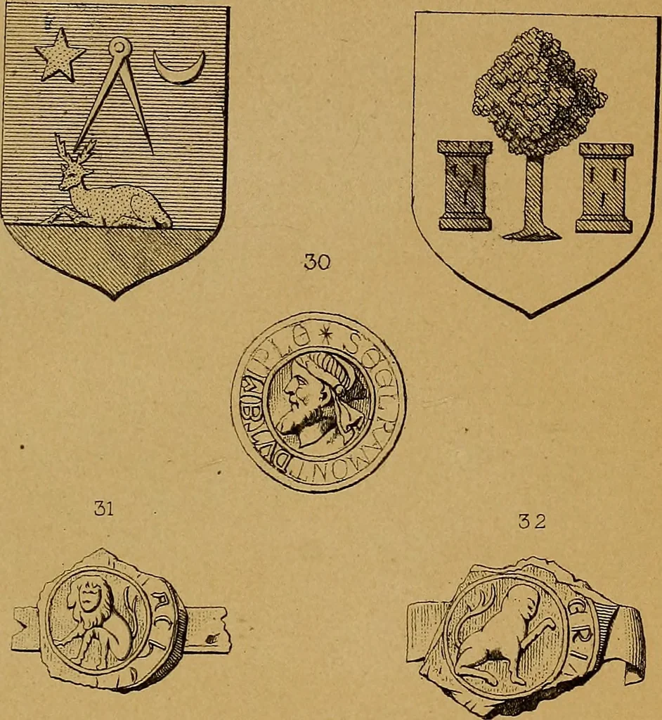 An illustration from Dictionnaire des architectes français, 1872, leaf 72