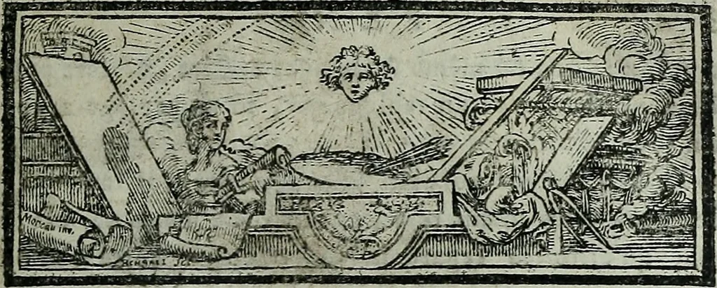 An illustration from Dictionnaire des arts de peinture, sculpture et gravure, 1792, leaf 8