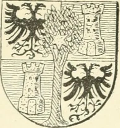 An illustration from Dictionnaire des figures héraldiques, 1894, leaf 10