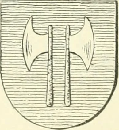 An illustration from Dictionnaire des figures héraldiques, 1894, leaf 126