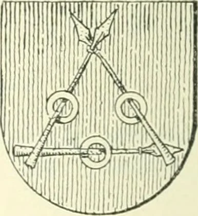 An illustration from Dictionnaire des figures héraldiques, 1894, leaf 126