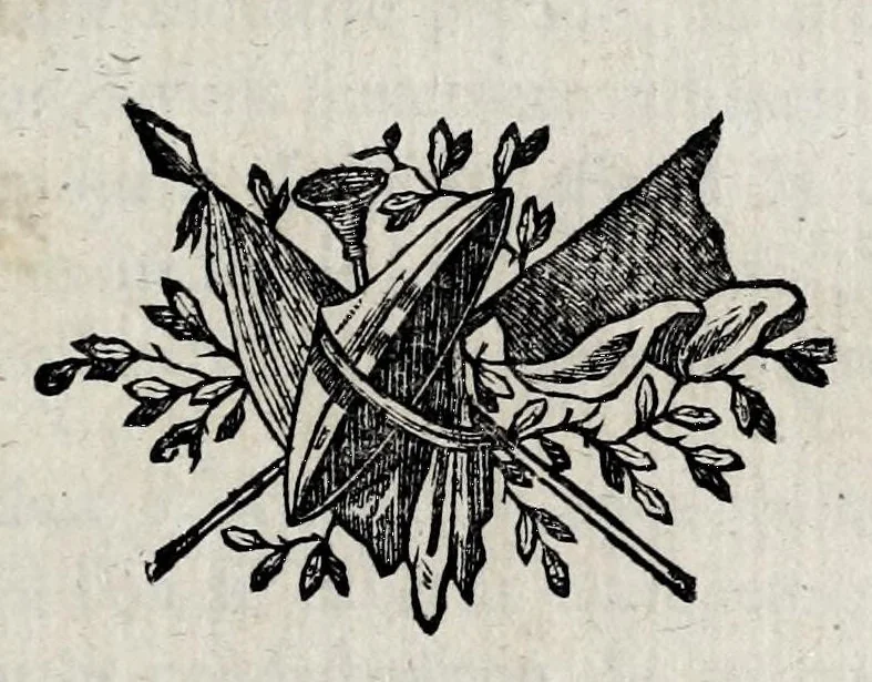 An illustration from Dictionnaire des jeux mathématiques : contenant l'analyse, les recherches, les calculs, les probabilités & les tables numériques, publiés par plusieurs célèbres mathématiciens, relativement aux jeux de hasard & de combinaisons : et suite du Dictionnaire des jeux, 1798, leaf 7