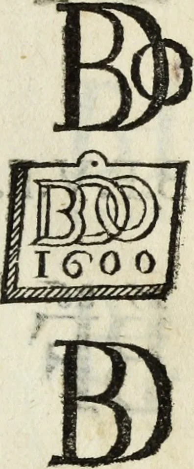 An illustration from Dictionnaire des monogrammes, chiffres, lettres initiales, logogryphes, rébus, &c. sous lesquels les plus célébres peintres, graveurs & dessinateurs ont dessiné leurs noms, 1750, leaf 136