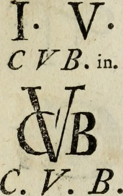 An illustration from Dictionnaire des monogrammes, chiffres, lettres initiales, logogryphes, rébus, &c. sous lesquels les plus célébres peintres, graveurs & dessinateurs ont dessiné leurs noms, 1750, leaf 169