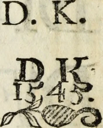 An illustration from Dictionnaire des monogrammes, chiffres, lettres initiales, logogryphes, rébus, &c. sous lesquels les plus célébres peintres, graveurs & dessinateurs ont dessiné leurs noms, 1750, leaf 176