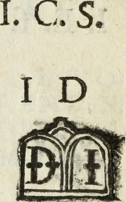 An illustration from Dictionnaire des monogrammes, chiffres, lettres initiales, logogryphes, rébus, &c. sous lesquels les plus célébres peintres, graveurs & dessinateurs ont dessiné leurs noms, 1750, leaf 258
