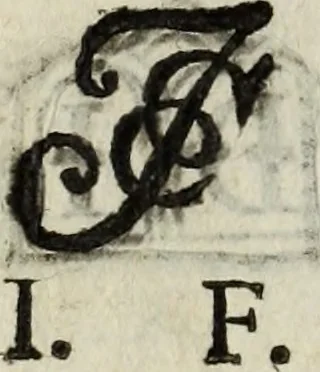 An illustration from Dictionnaire des monogrammes, chiffres, lettres initiales, logogryphes, rébus, &c. sous lesquels les plus célébres peintres, graveurs & dessinateurs ont dessiné leurs noms, 1750, leaf 259