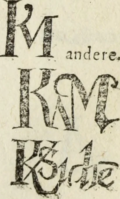 An illustration from Dictionnaire des monogrammes, chiffres, lettres initiales, logogryphes, rébus, &c. sous lesquels les plus célébres peintres, graveurs & dessinateurs ont dessiné leurs noms, 1750, leaf 284