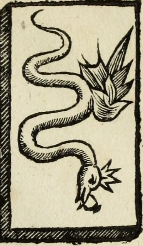 An illustration from Dictionnaire des monogrammes, chiffres, lettres initiales, logogryphes, rébus, &c. sous lesquels les plus célébres peintres, graveurs & dessinateurs ont dessiné leurs noms, 1750, leaf 388