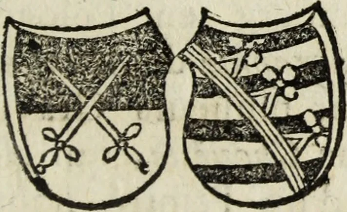 An illustration from Dictionnaire des monogrammes, chiffres, lettres initiales, logogryphes, rébus, &c. sous lesquels les plus célébres peintres, graveurs & dessinateurs ont dessiné leurs noms, 1750, leaf 388