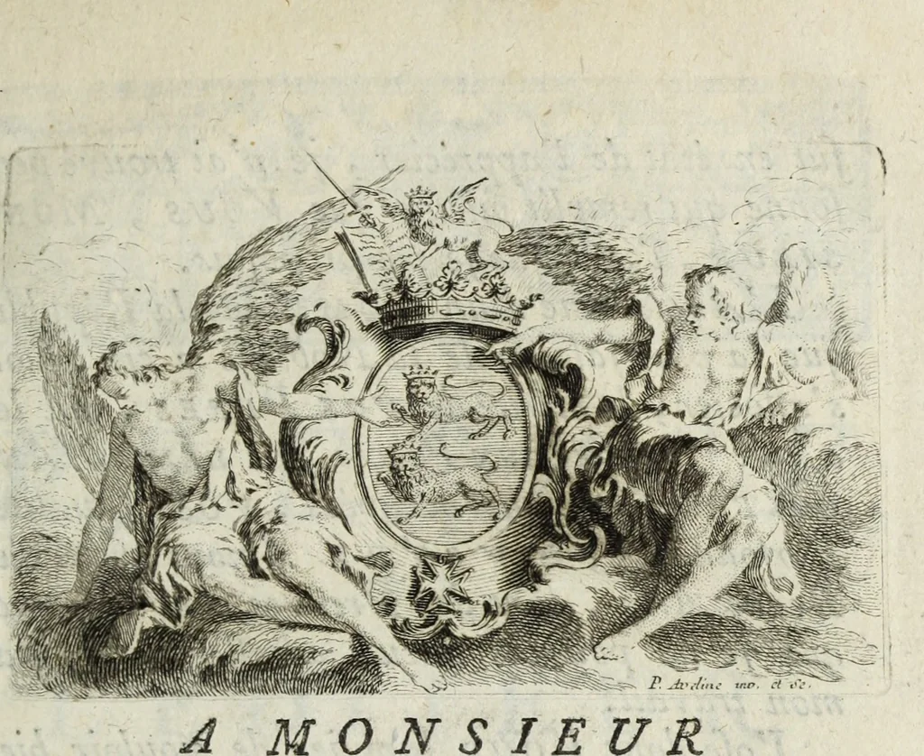 An illustration from Dictionnaire des monogrammes, chiffres, lettres initiales, logogryphes, rébus, &c. sous lesquels les plus célébres peintres, graveurs & dessinateurs ont dessiné leurs noms, 1750, leaf 8