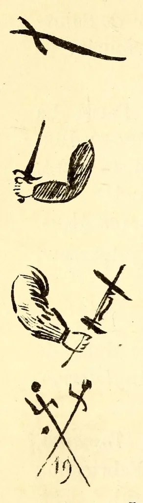 An illustration from Dictionnaire des marques et monogrammes des faiences, poteries, grès, terre de pipe, terre cuite, porcelaines, etc. : anciennes et modernes ..., 1879, leaf 292