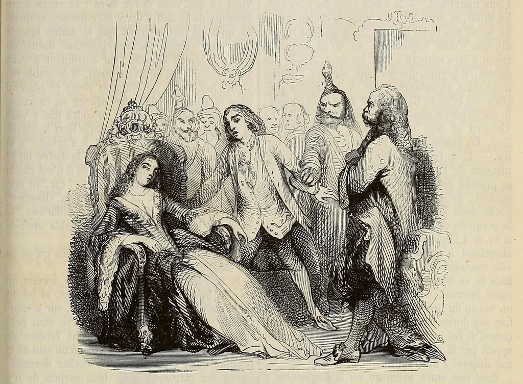 An illustration from Dictionnaire infernal : répertoire universel, des êtres, les personnages, les livres, les faits et les choses qui tiennent aux esprits, aux démons, aux sorciers, au commerce de l'enfer, aux divinations, aux maléfices, a la cabale aux autres sciences occultes, aux prodiges, aux impostures, aux supersititons diverses, et aux pronostics, aux faits actuels du spiritisme, et généralement à toutes les fausses croyances merveilleuses, surprenantes, mystérieuses et surnaturelles, 1863, leaf 225