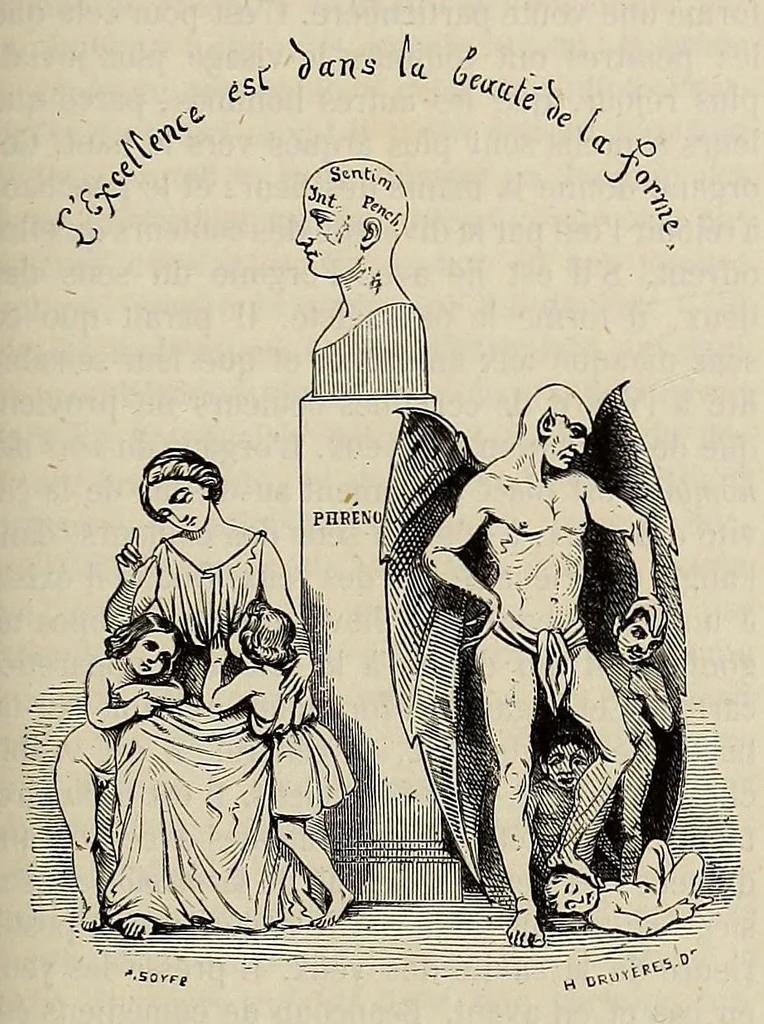 An illustration from Dictionnaire infernal : répertoire universel, des êtres, les personnages, les livres, les faits et les choses qui tiennent aux esprits, aux démons, aux sorciers, au commerce de l'enfer, aux divinations, aux maléfices, a la cabale aux autres sciences occultes, aux prodiges, aux impostures, aux supersititons diverses, et aux pronostics, aux faits actuels du spiritisme, et généralement à toutes les fausses croyances merveilleuses, surprenantes, mystérieuses et surnaturelles, 1863, leaf 307