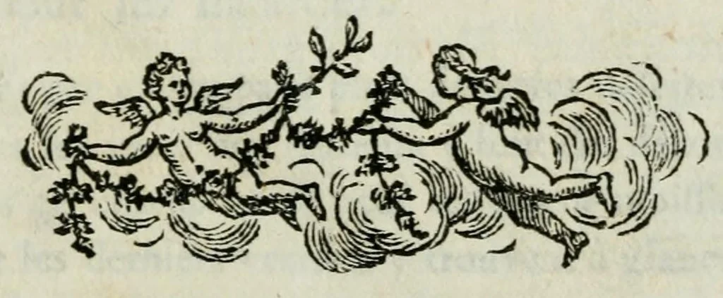 An illustration from Dictionnaire portatif de mythologie : pour l'intelligence des poëtes, de l histoire fabuleuse, des monumens historiques, des bas-reliefs, des tableaux, &c, 1765, leaf 7