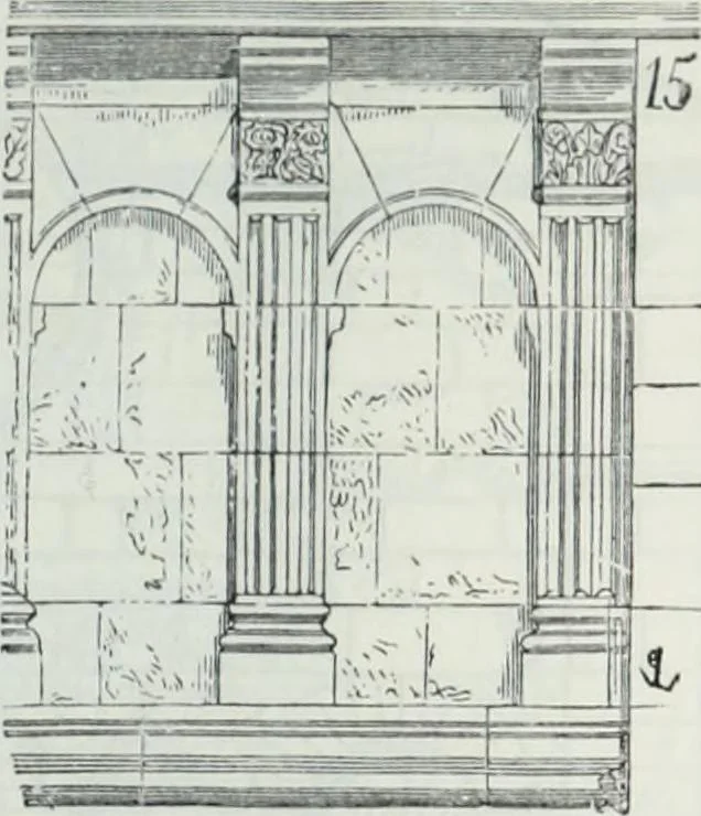 An illustration from Dictionnaire raisonné de l'architecture française du XIe au XVIe siècle, 1858, leaf 124
