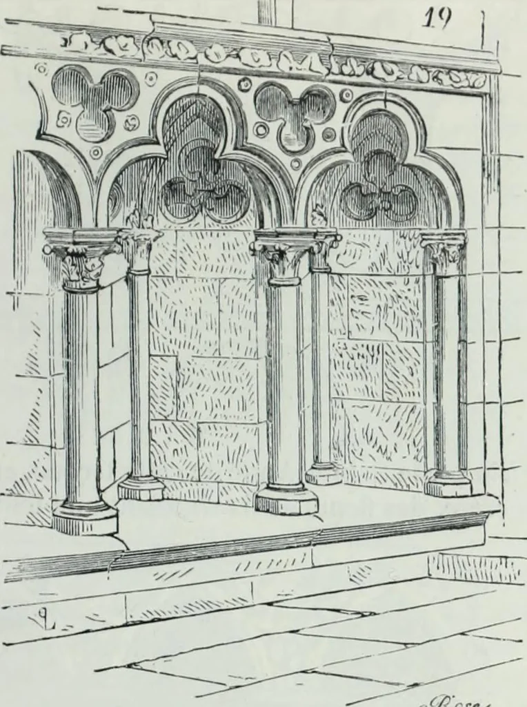 An illustration from Dictionnaire raisonné de l'architecture française du XIe au XVIe siècle, 1858, leaf 128
