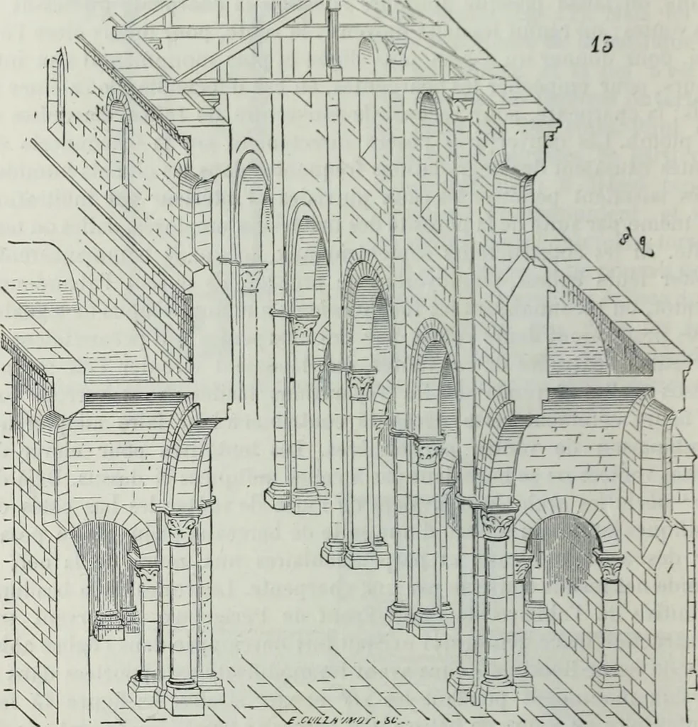 An illustration from Dictionnaire raisonné de l'architecture française du XIe au XVIe siècle, 1858, leaf 203