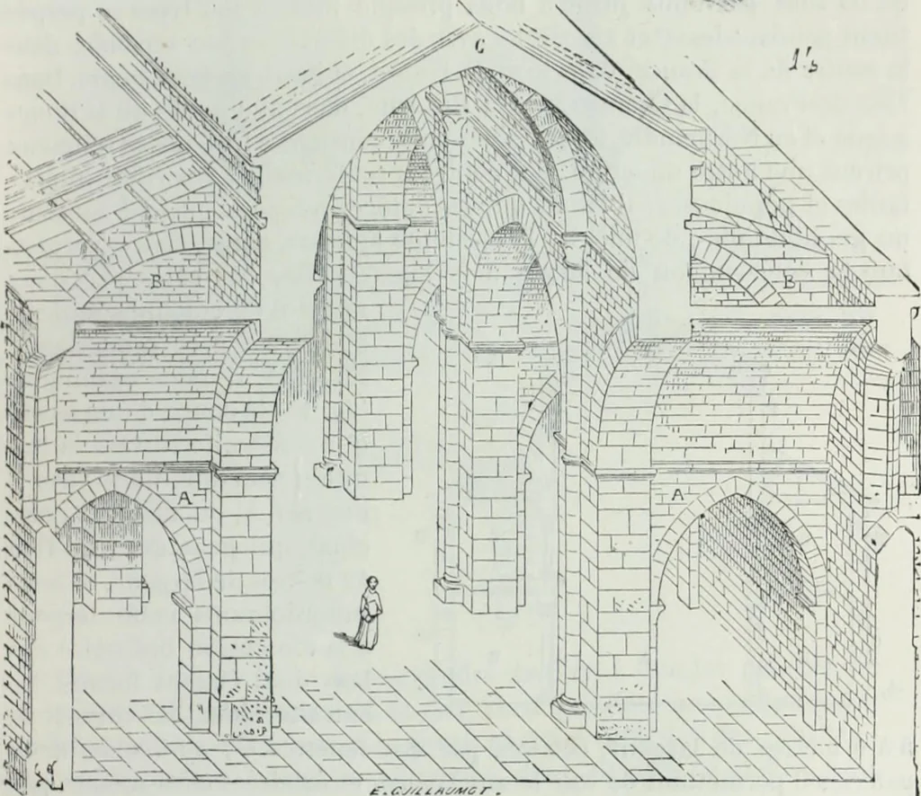 An illustration from Dictionnaire raisonné de l'architecture française du XIe au XVIe siècle, 1858, leaf 204