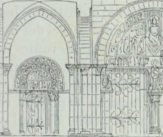 An illustration from Dictionnaire raisonné de l'architecture française du XIe au XVIe siècle, 1858, leaf 210