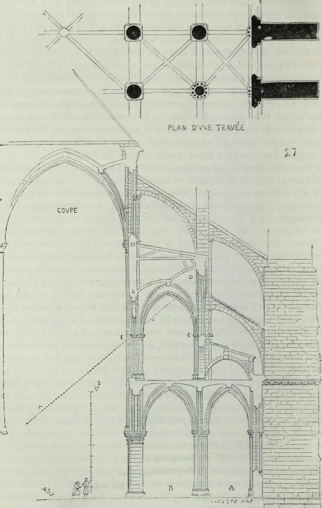 An illustration from Dictionnaire raisonné de l'architecture française du XIe au XVIe siècle, 1858, leaf 217