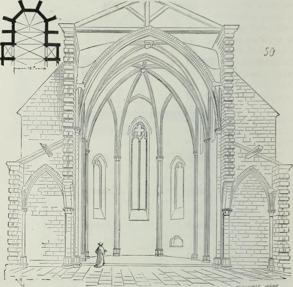 An illustration from Dictionnaire raisonné de l'architecture française du XIe au XVIe siècle, 1858, leaf 251