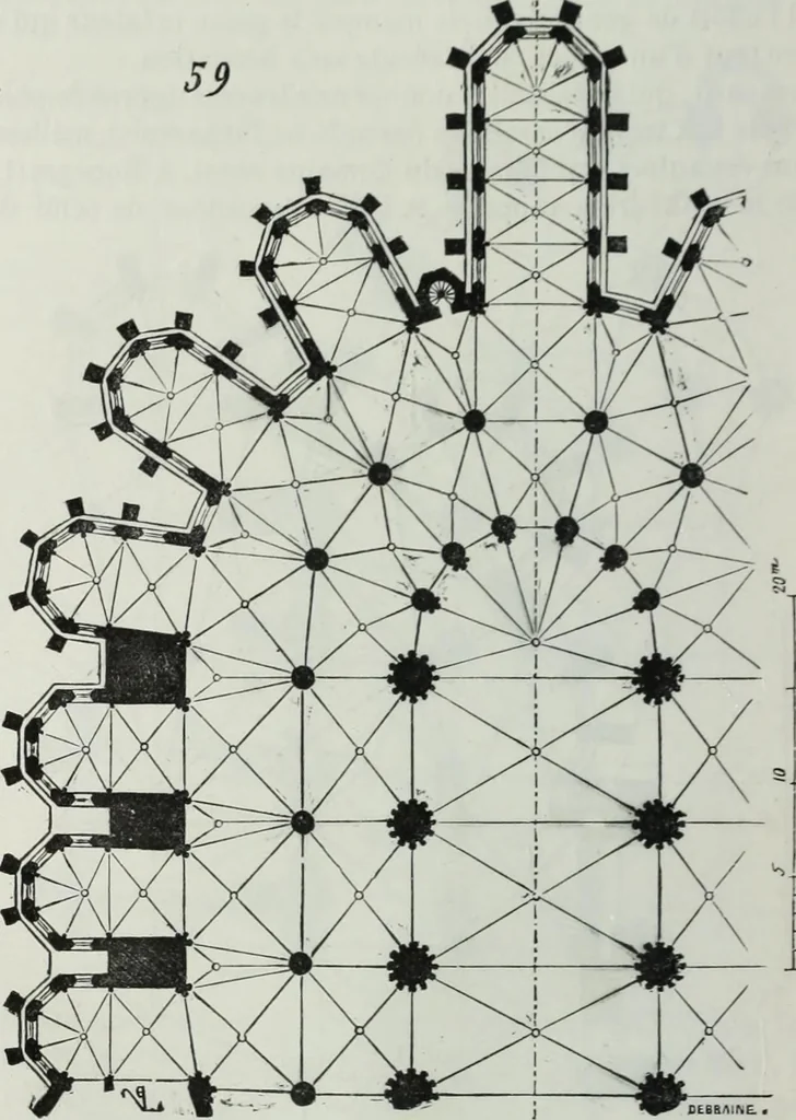 An illustration from Dictionnaire raisonné de l'architecture française du XIe au XVIe siècle, 1858, leaf 261