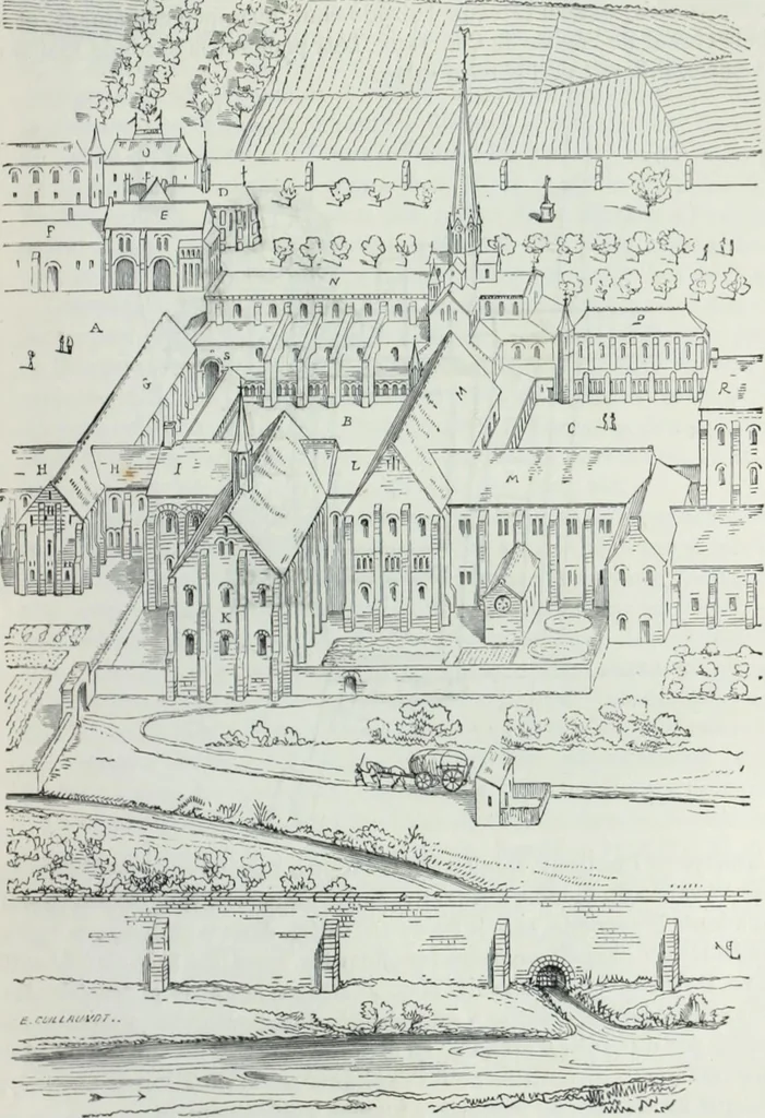 An illustration from Dictionnaire raisonné de l'architecture française du XIe au XVIe siècle, 1858, leaf 296