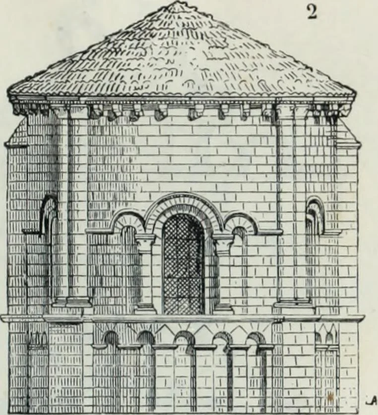 An illustration from Dictionnaire raisonné de l'architecture française du XIe au XVIe siècle, 1858, leaf 30