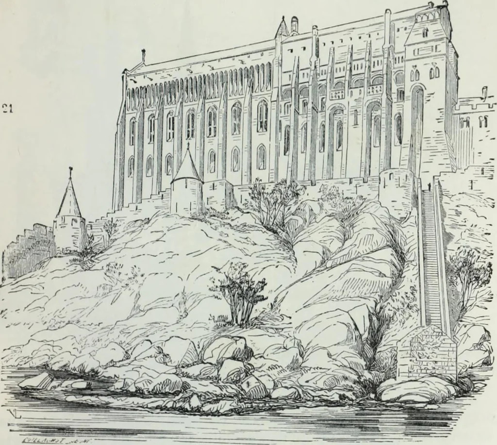 An illustration from Dictionnaire raisonné de l'architecture française du XIe au XVIe siècle, 1858, leaf 318