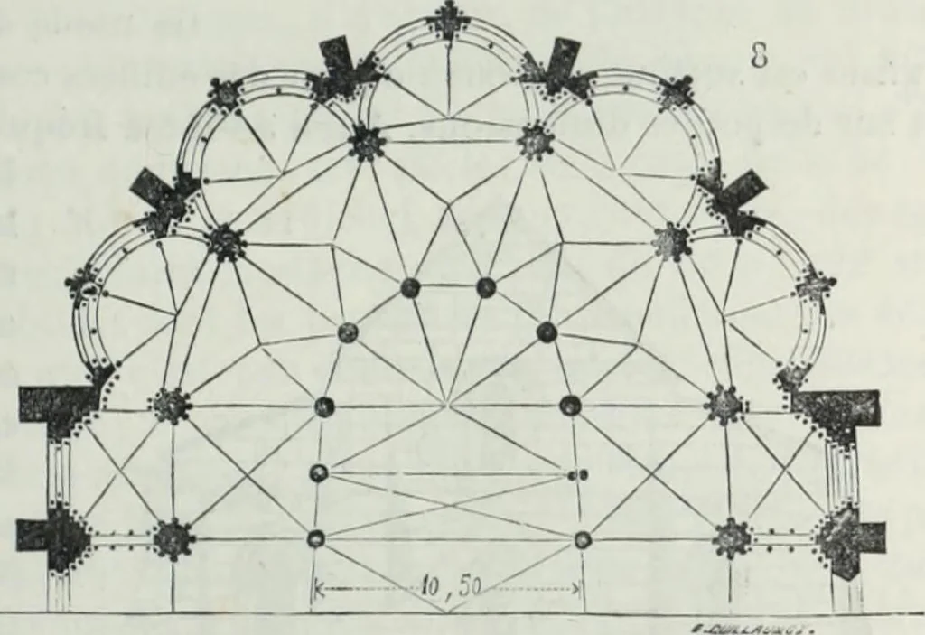 An illustration from Dictionnaire raisonné de l'architecture française du XIe au XVIe siècle, 1858, leaf 32