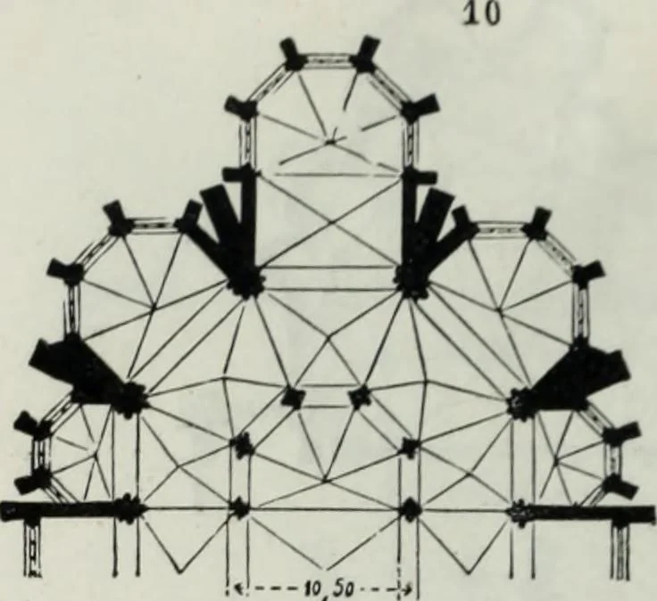 An illustration from Dictionnaire raisonné de l'architecture française du XIe au XVIe siècle, 1858, leaf 33