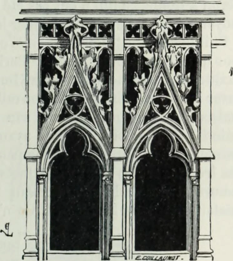 An illustration from Dictionnaire raisonné de l'architecture française du XIe au XVIe siècle, 1858, leaf 36